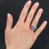 Bague fleur de diamants ancienne