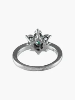Bague Fleur Diamant bleu