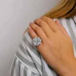 Bague Fleur Diamants
