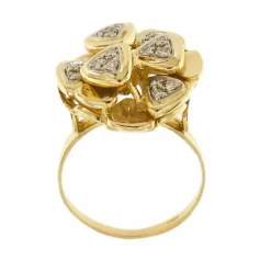 Bague fleur diamants