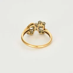 Bague fleur diamants
