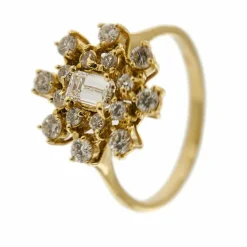 Bague Fleur diamants