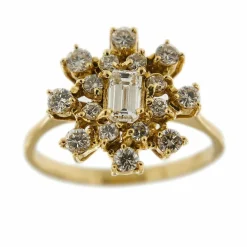 Bague Fleur diamants