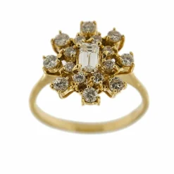 Bague Fleur diamants