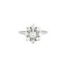 Bague Fleur Diamants Or Blanc