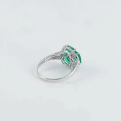 Bague Fleur Emeraudes Diamants