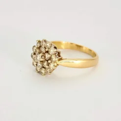 Bague Fleur en or deux tons et diamants