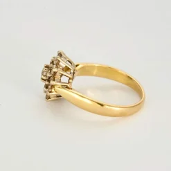 Bague Fleur en or deux tons et diamants