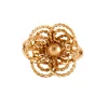 Bague Fleur fils d'or tressé