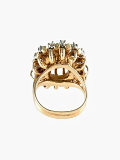 Bague fleur Opale arlequin Diamants