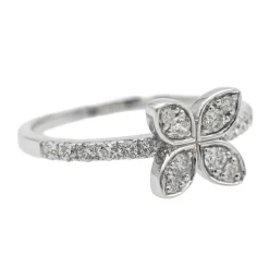 Bague Fleur Or blanc Diamant