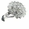 Bague fleur or blanc et diamants