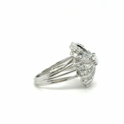 Bague Fleur Or blanc et Diamants