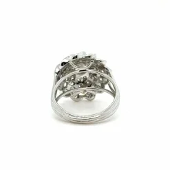 Bague Fleur Or blanc et Diamants