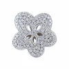 Bague Fleur Or Blanc Pavage Diamants