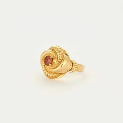 Bague Fleur or et tourmaline