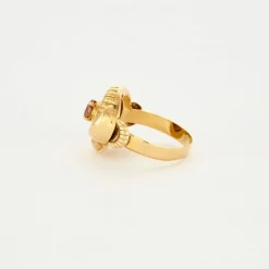Bague Fleur or et tourmaline