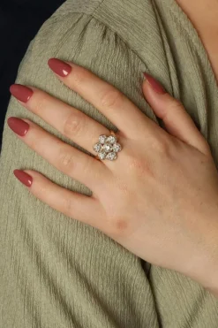 Bague Fleur Or jaune Diamant