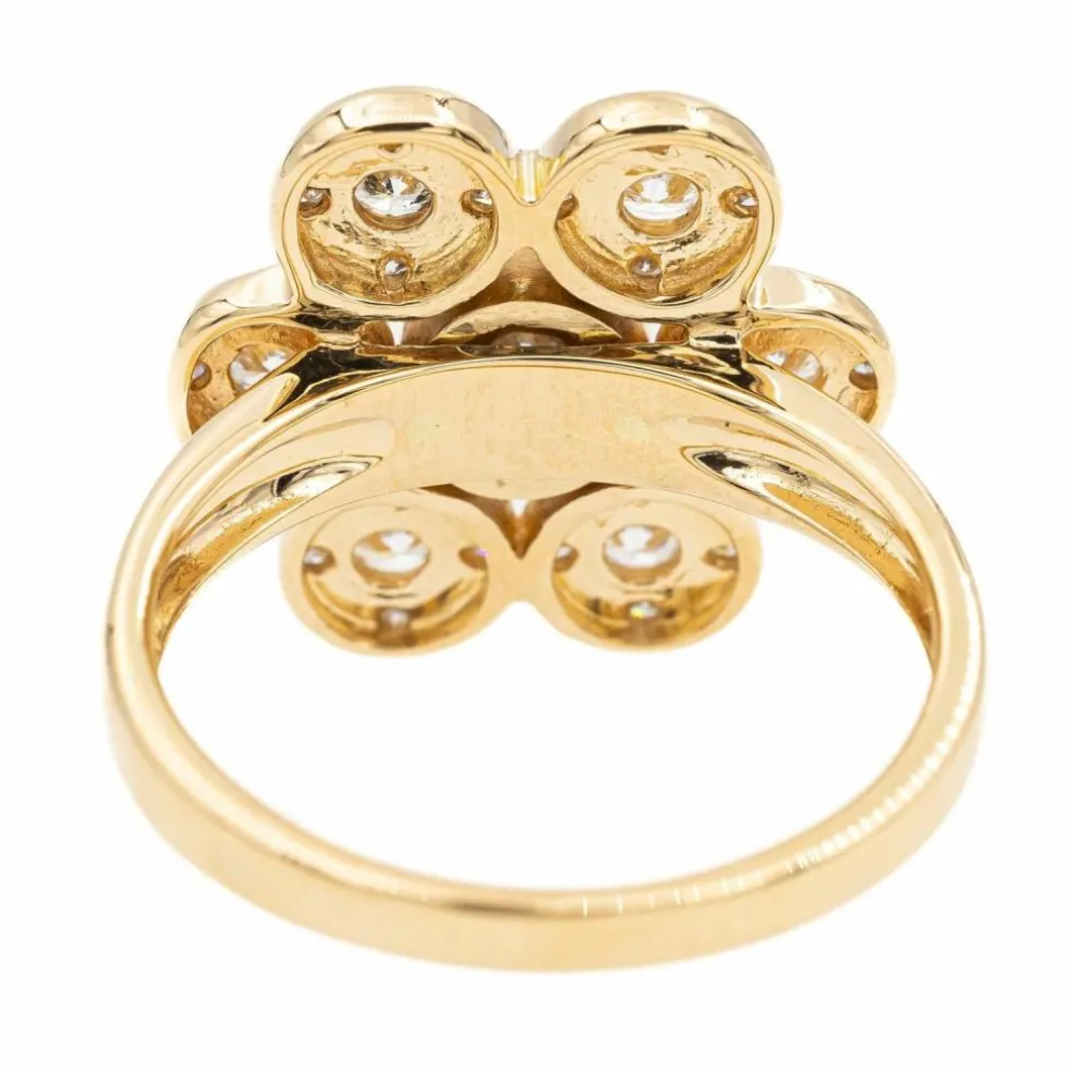 Bague Fleur Or jaune Diamant