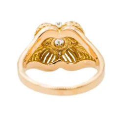 Bague Fleur Or jaune Diamant