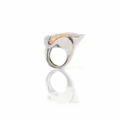Bague fleur pavage diamants