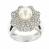 Bague Fleur perle et diamants