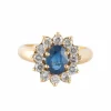 BAGUE FLEUR, SAPHIR & DIAMANTS