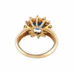 BAGUE FLEUR, SAPHIR & DIAMANTS