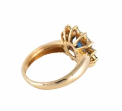 BAGUE FLEUR, SAPHIR & DIAMANTS