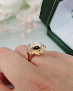 Bague Fleur Saphir étoilé