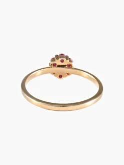 Bague Fleur Saphirs roses