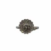 Bague fleur vintage diamants