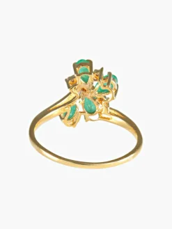Bague Fleurette Emeraudes