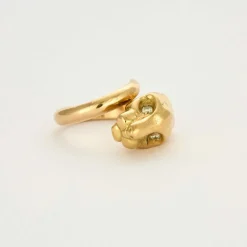 Bague félin or jaune diamants