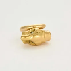 Bague félin or jaune diamants
