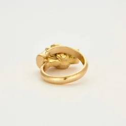 Bague félin or jaune diamants