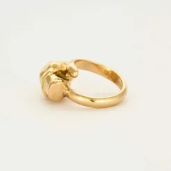 Bague félin or jaune diamants