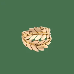 Bague florale en or rose