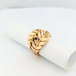 Bague florale en or rose