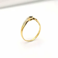 Bague florale or et saphir