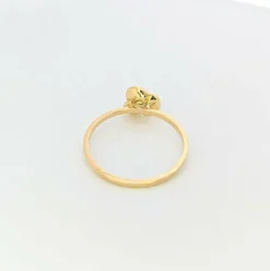 Bague Florale or jaune et perle