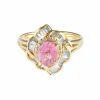 Bague Florale Saphir rose