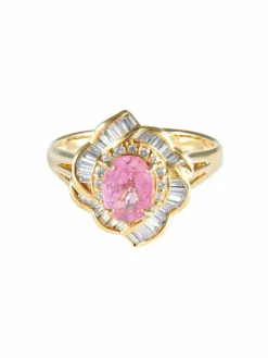 Bague Florale Saphir rose