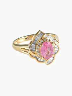 Bague Florale Saphir rose