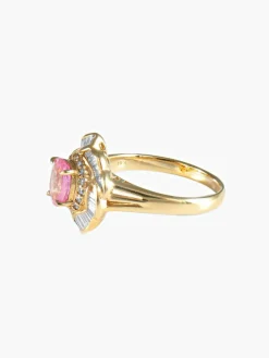 Bague Florale Saphir rose