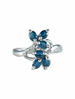 Bague Florale Saphirs