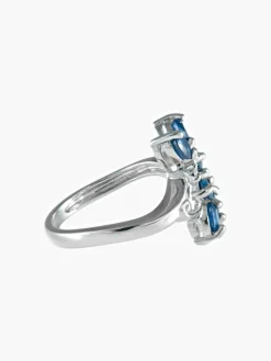 Bague Florale Saphirs