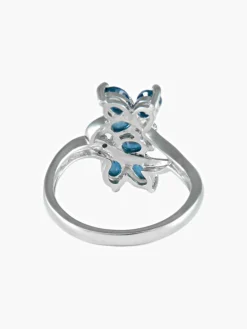 Bague Florale Saphirs