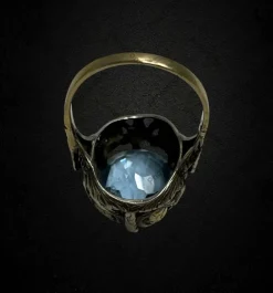 Bague française du début des années 1900 avec spinelle bleu