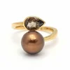 Bague FUMME en Or Rose et Quartz.